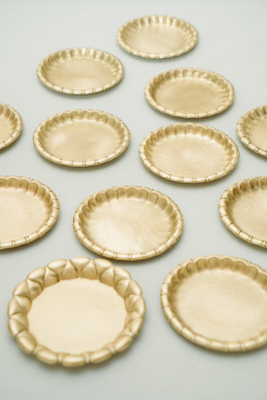 Brass mini plates (set of 12)