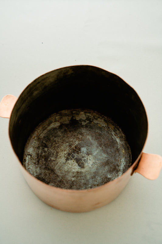 Copper cache-pot