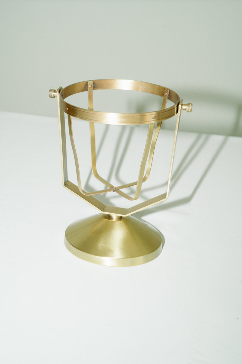 Brass wine bottle holder