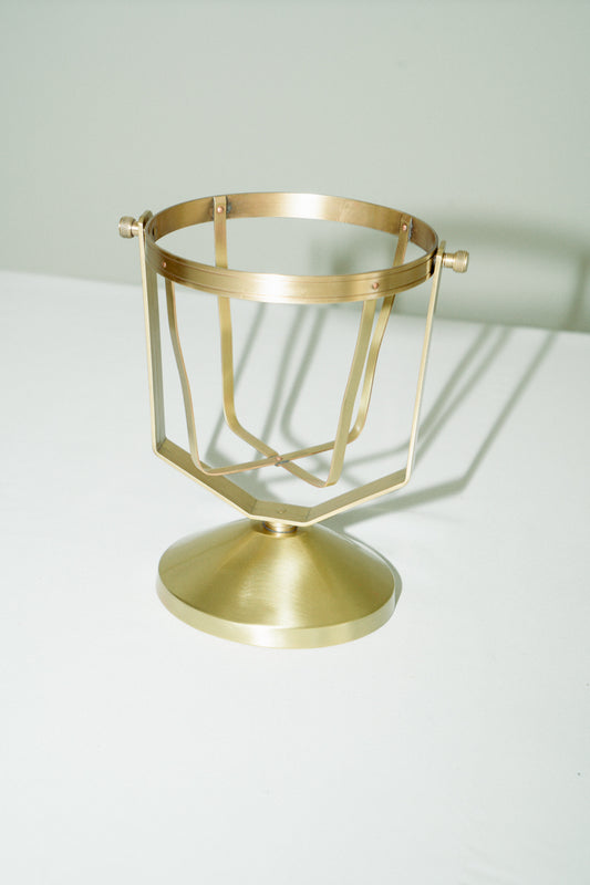 Brass wine bottle holder