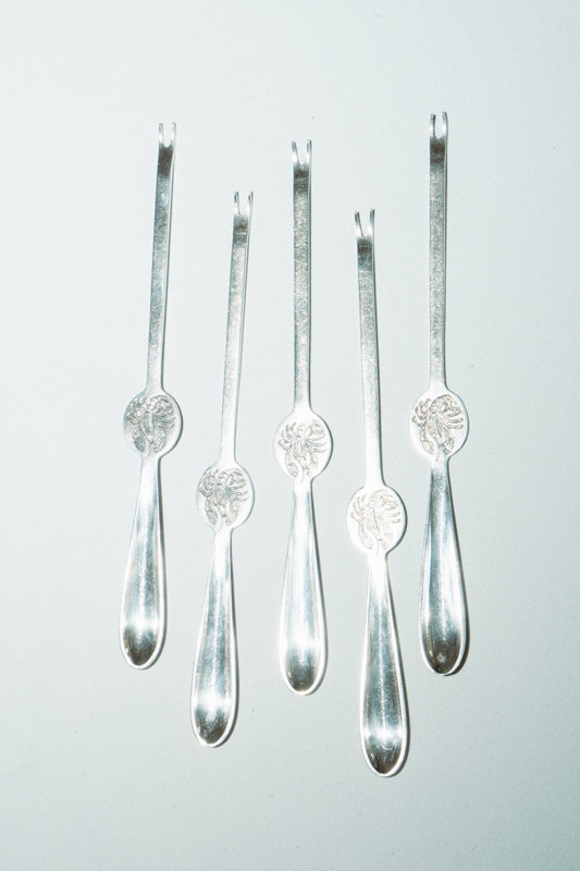 Set of 5 lobster forks