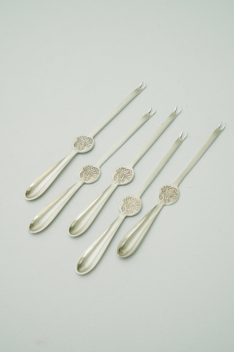 Set of 5 lobster forks