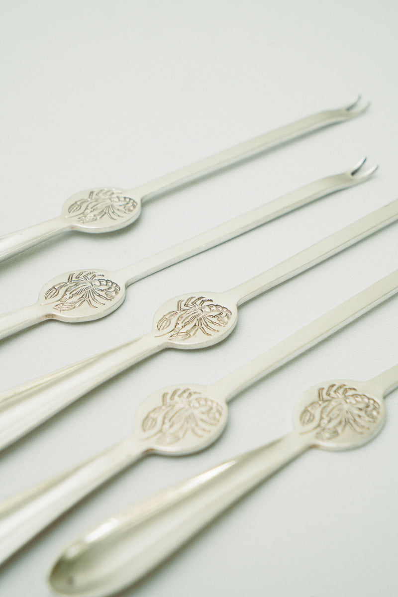 Set of 5 lobster forks