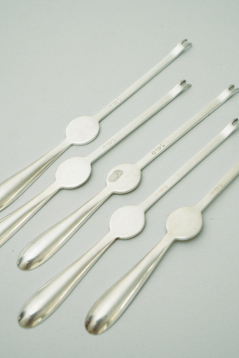 Set of 5 lobster forks