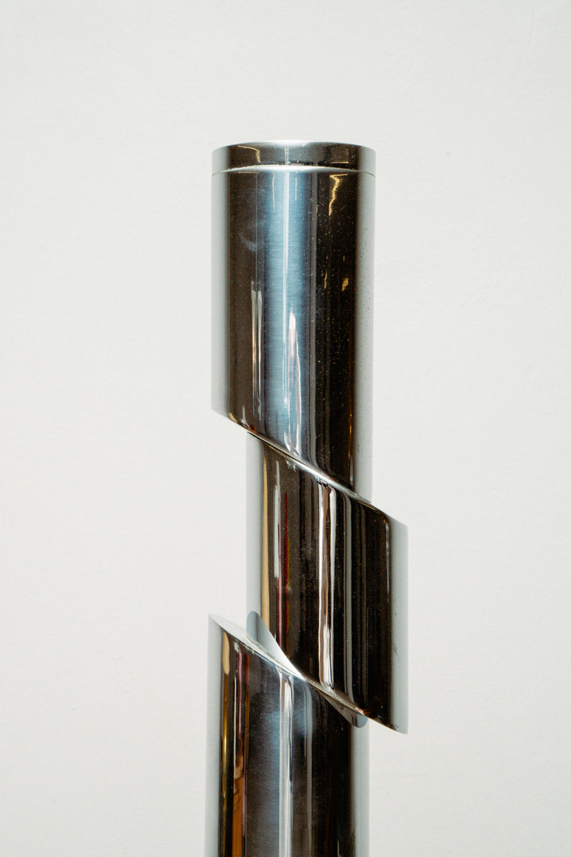 Murano glass and chrome floor lamp, 1970s