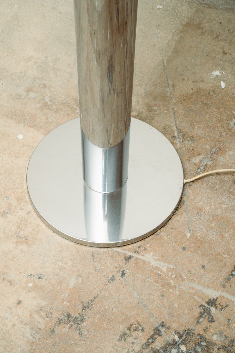 Murano glass and chrome floor lamp, 1970s
