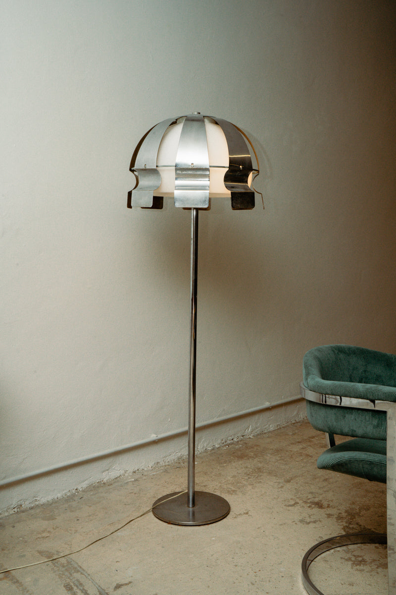Enrico Tronconi chromed floor lamp, 1970s