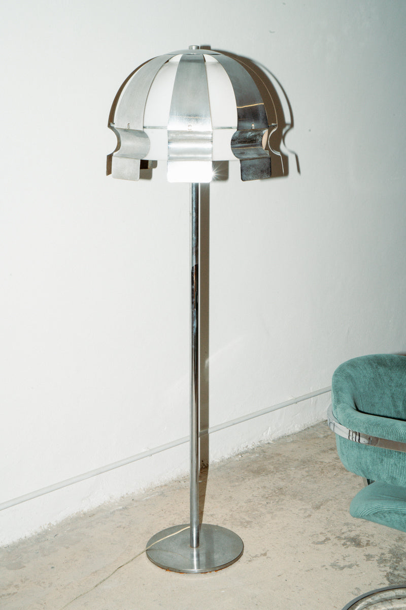 Enrico Tronconi chromed floor lamp, 1970s