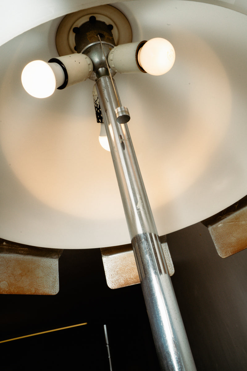 Enrico Tronconi chromed floor lamp, 1970s