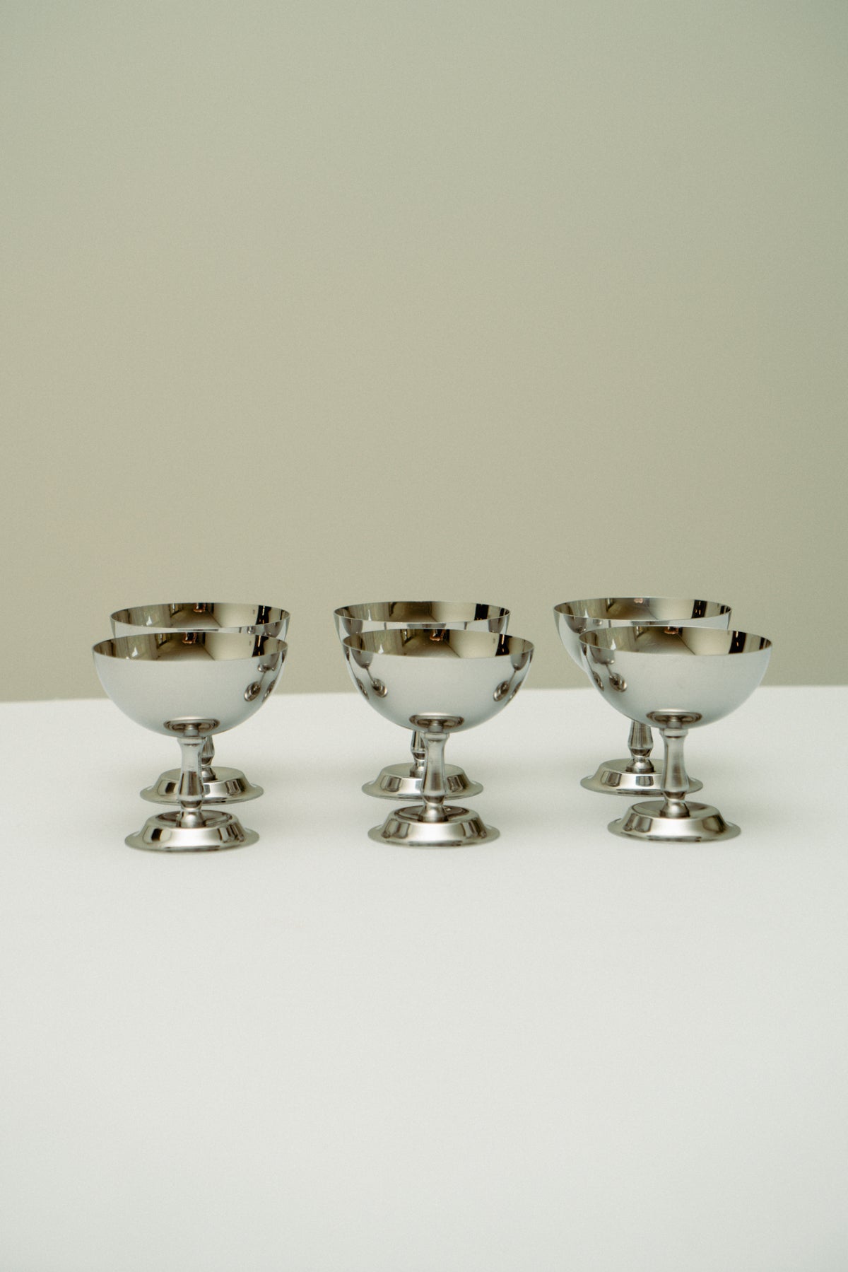 Stainless steel sorbet cups (set of 6)
