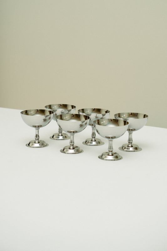 Stainless steel sorbet cups (set of 6)
