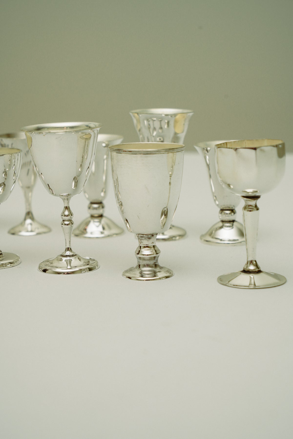 Set of 14 shot glasses