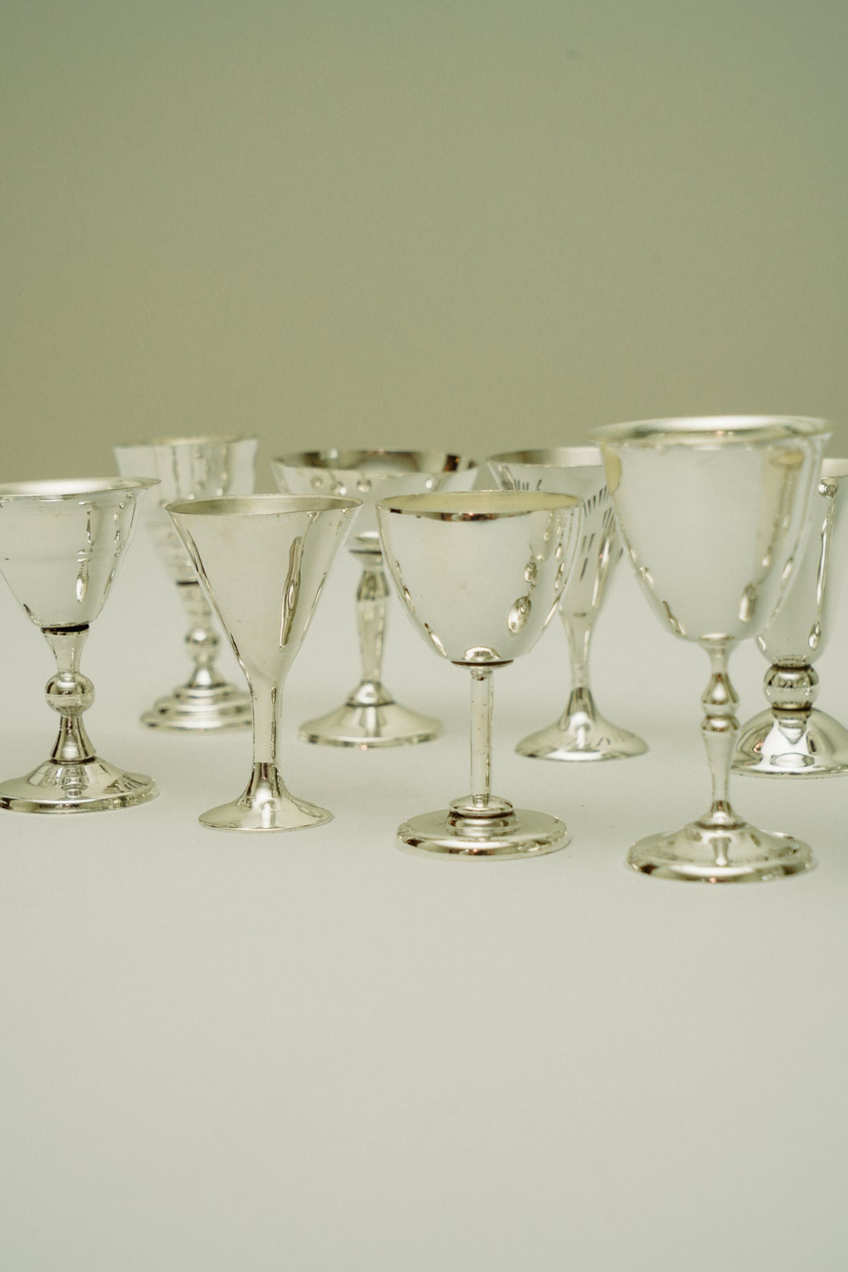 Set of 14 shot glasses