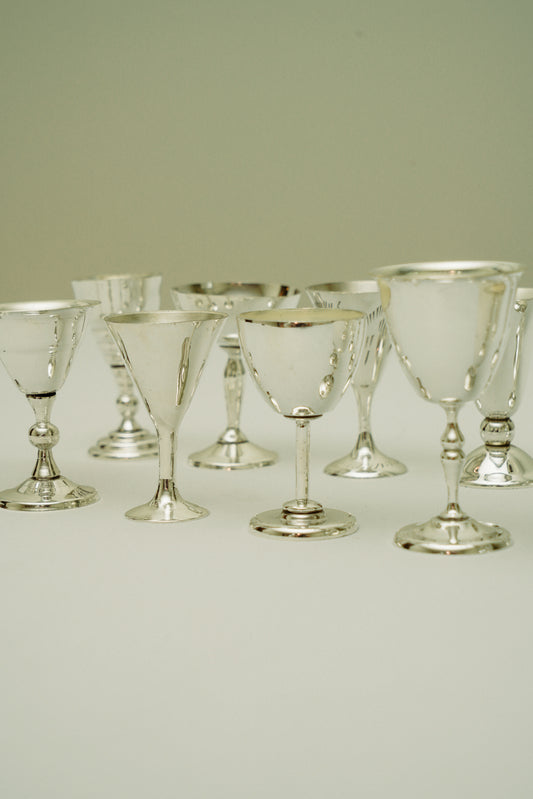 Set of 14 shot glasses