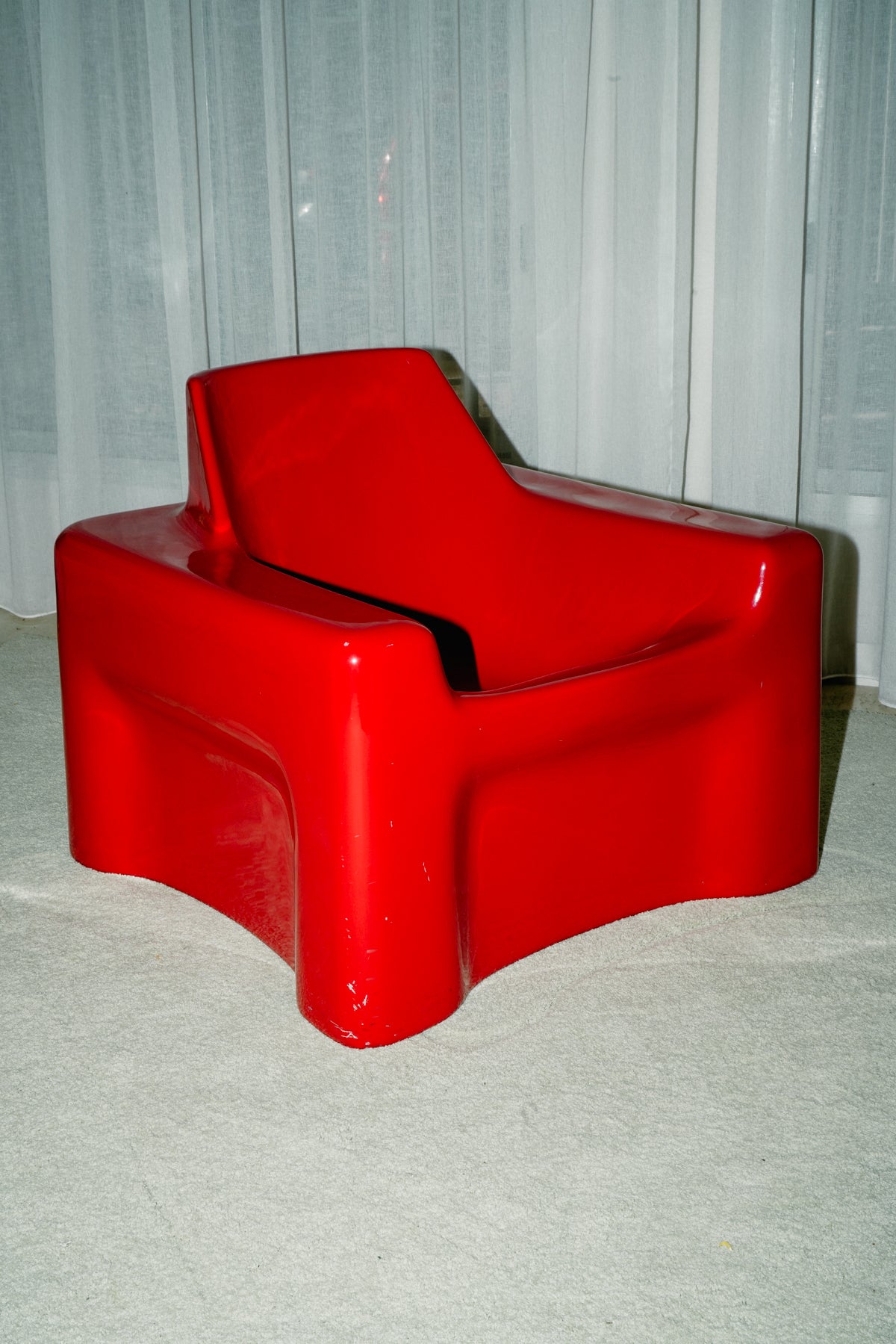 Red Space Age armchair, 1970s