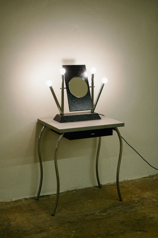 Yucca table & mirror by Anna Anselmi for Bieffeplast, 1980s