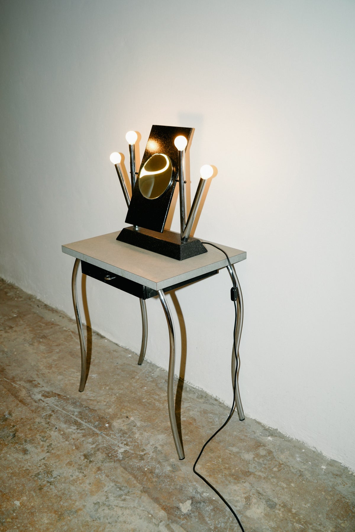 Yucca table & mirror by Anna Anselmi for Bieffeplast, 1980s