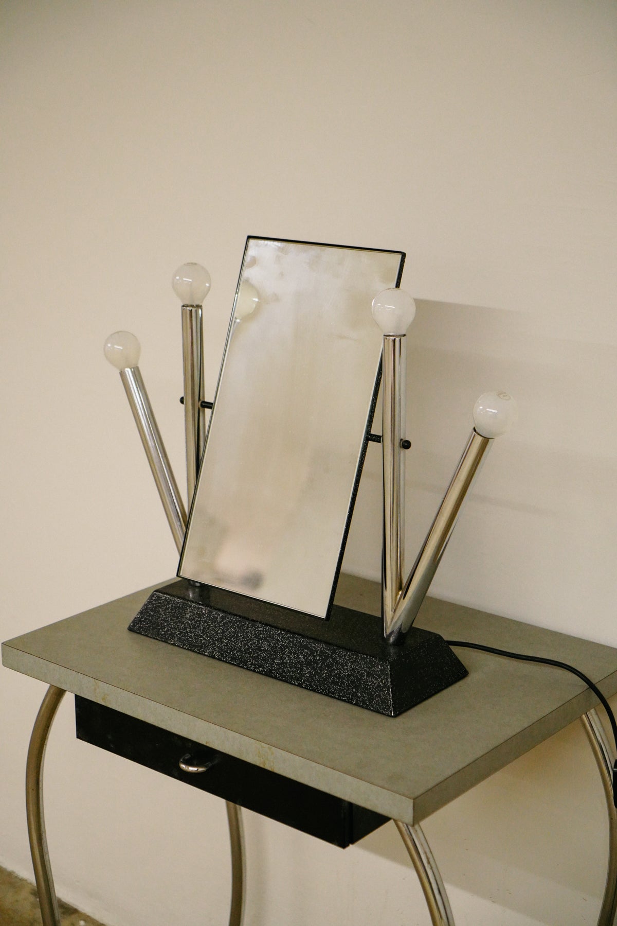 Yucca table & mirror by Anna Anselmi for Bieffeplast, 1980s