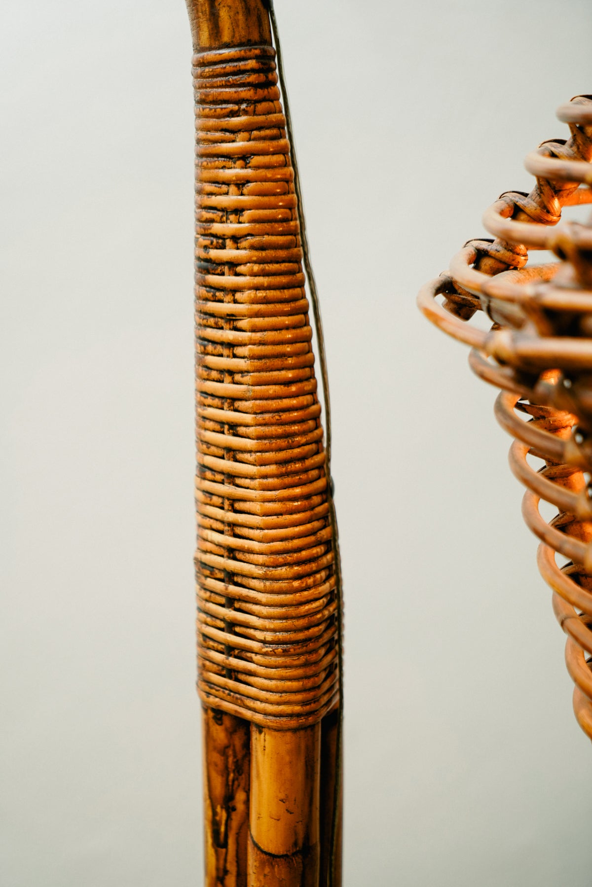 Bamboo floor lamp, 1960s