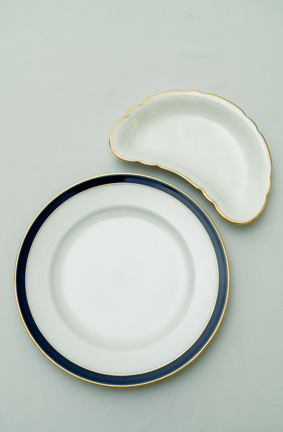 Set of 6 ceramic moon plates