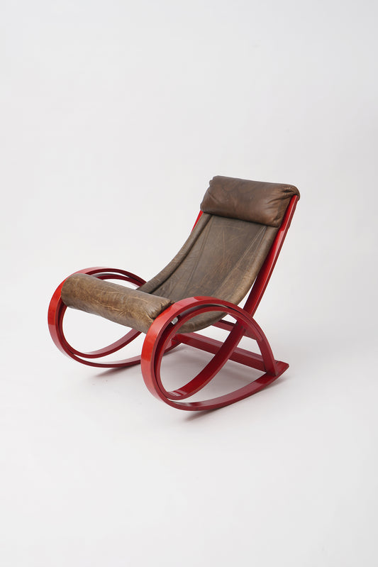 Sgarsul Rocking Chair by Gae Aulenti for Poltronova