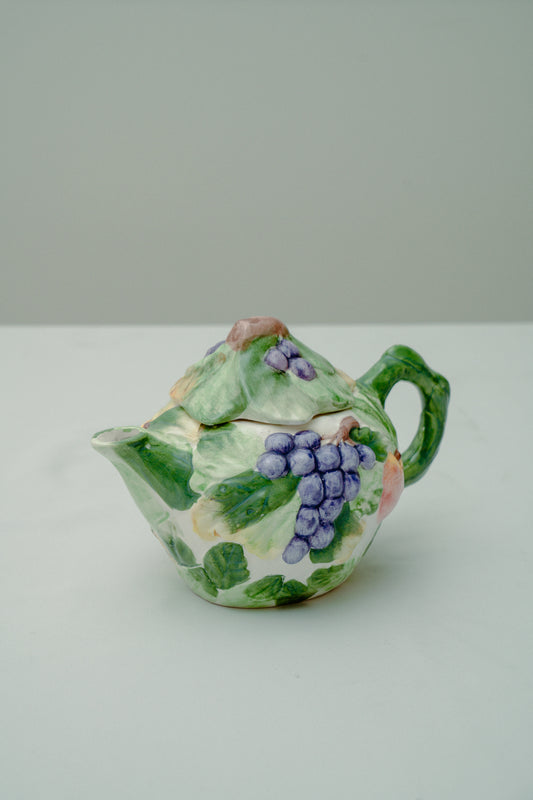 Ceramic teapot with delicate fruity details