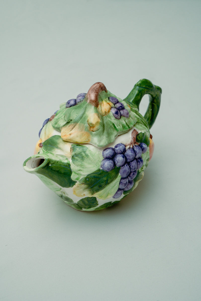 Ceramic teapot with delicate fruity details