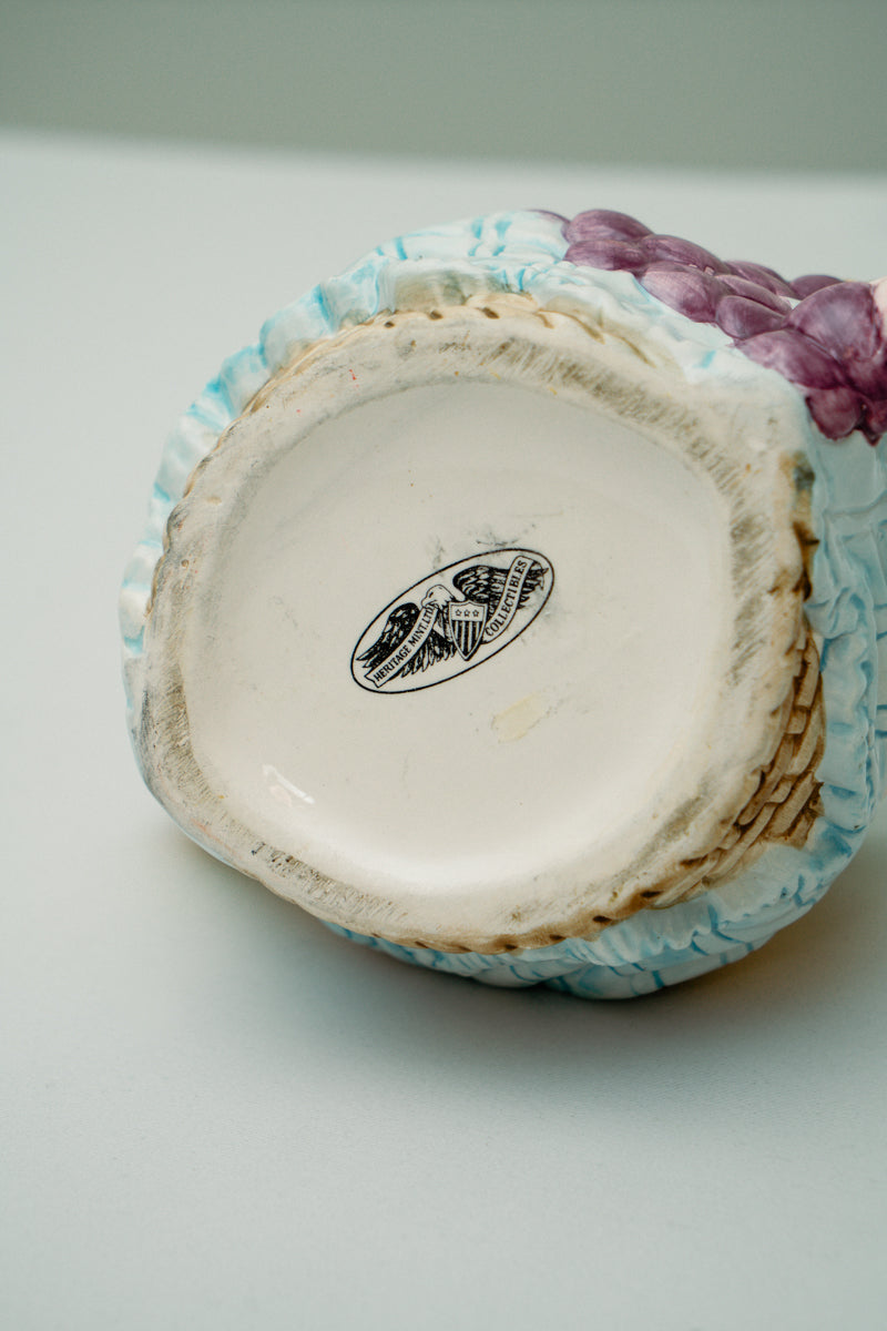 Ceramic teapot with fruits