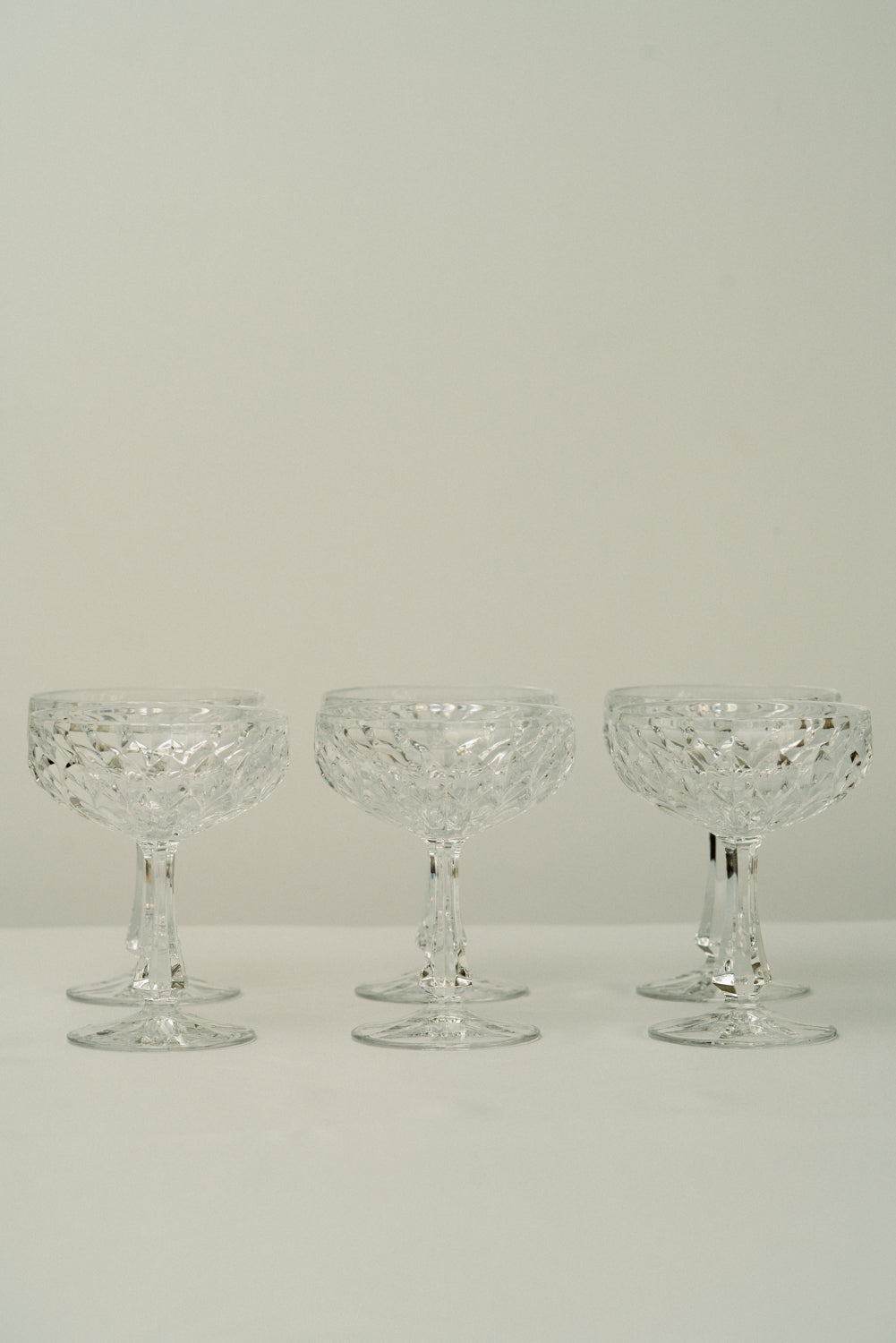 Set of 6 Bavarian Crystal coupes