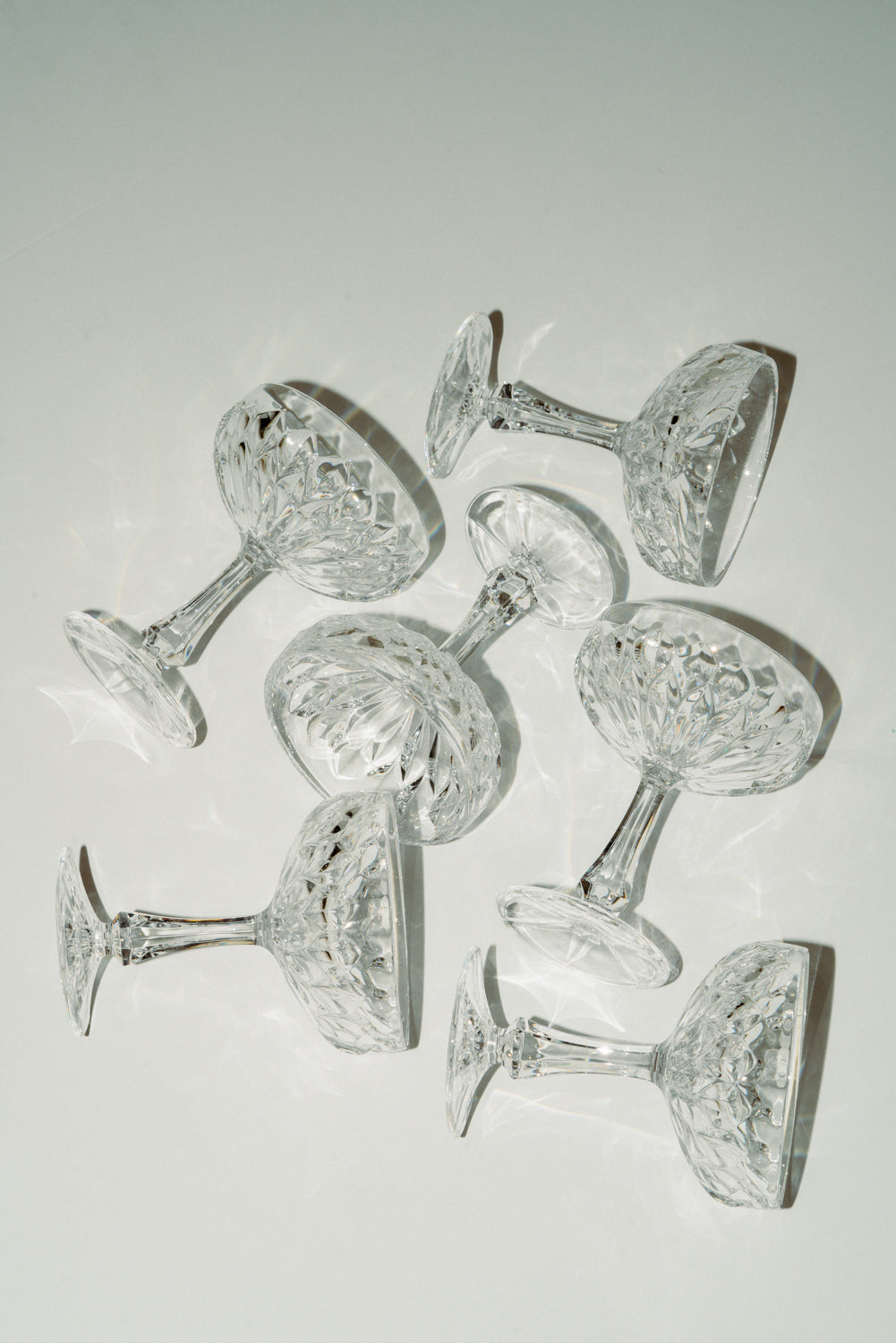 Set of 6 Bavarian Crystal coupes
