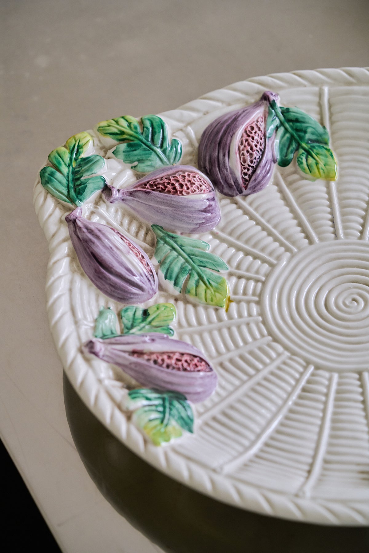 Big ceramic fig plate