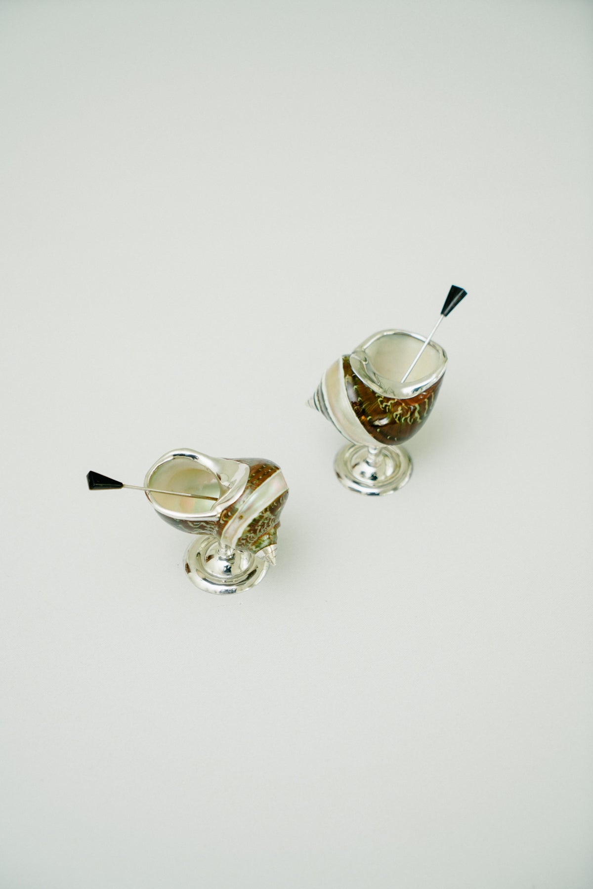 Set of 2 turbo shell salt cellars