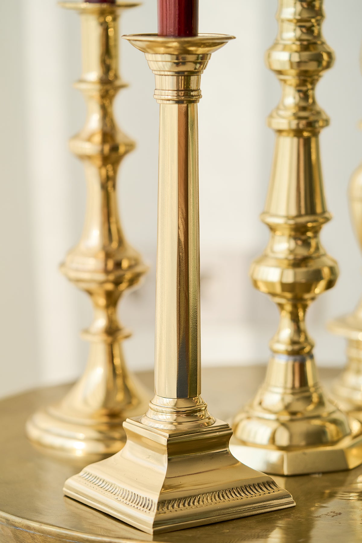 Brass candle holders (set of 5)