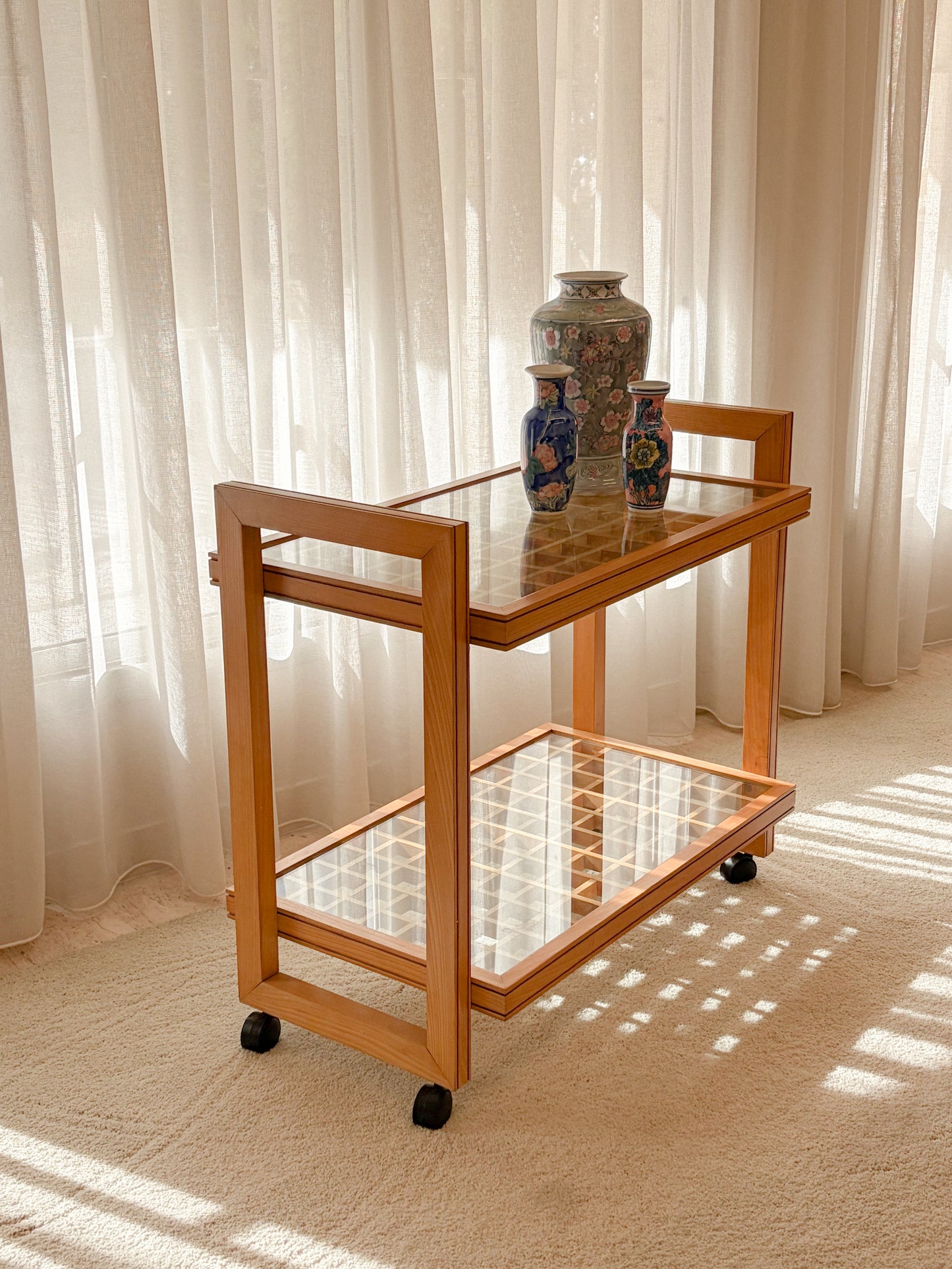 Wodden bar cart
