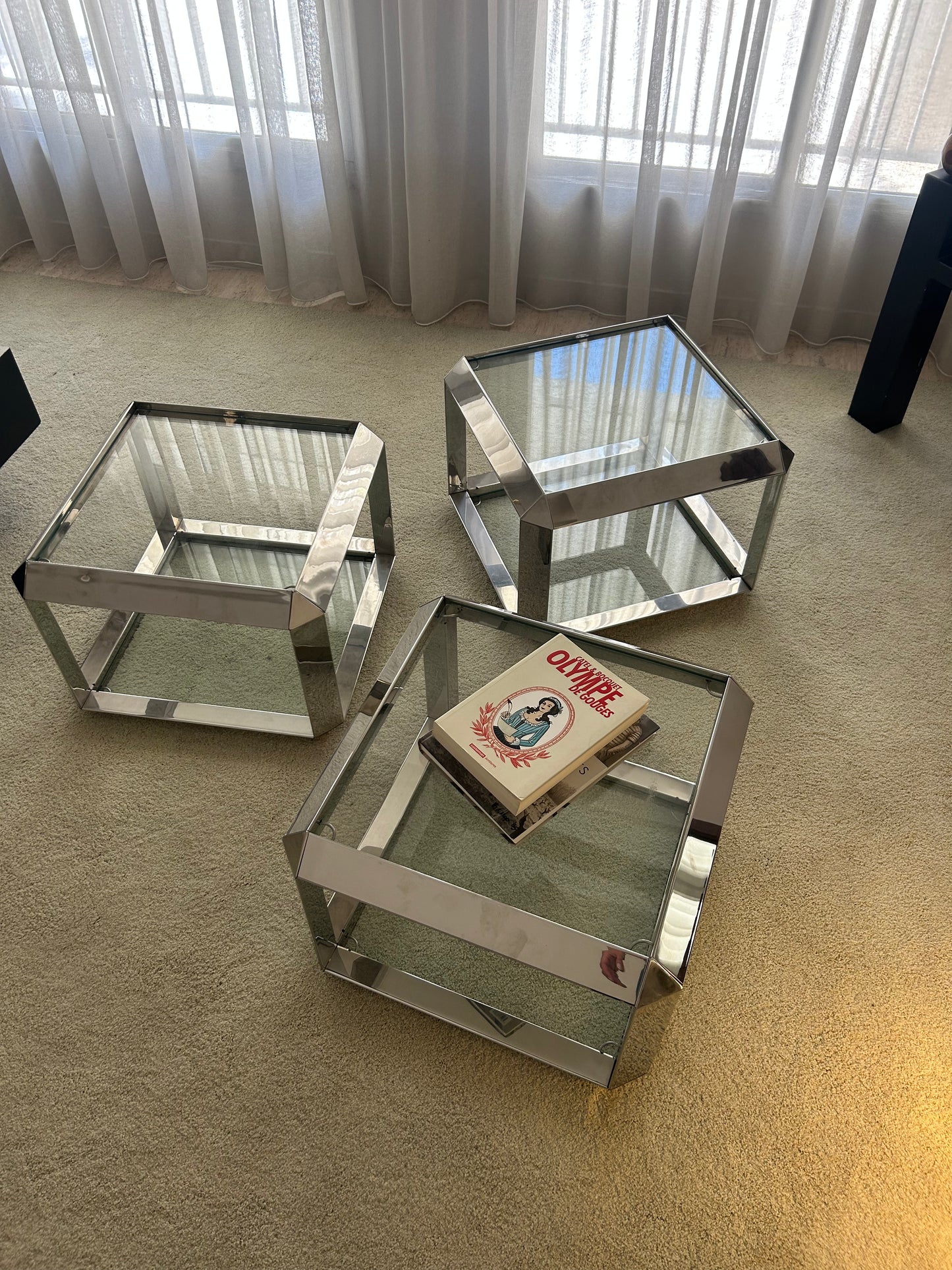 P800 side tables by Alberto Rosselli for Saporiti (set of 3)