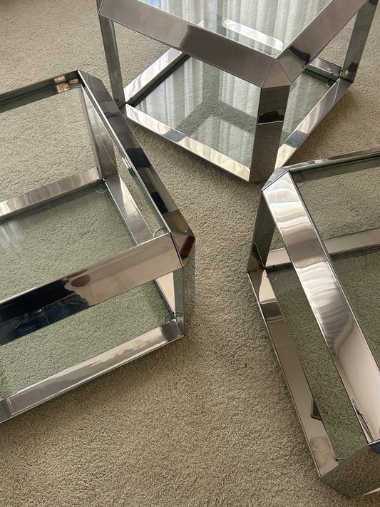 P800 side tables by Alberto Rosselli for Saporiti (set of 3)