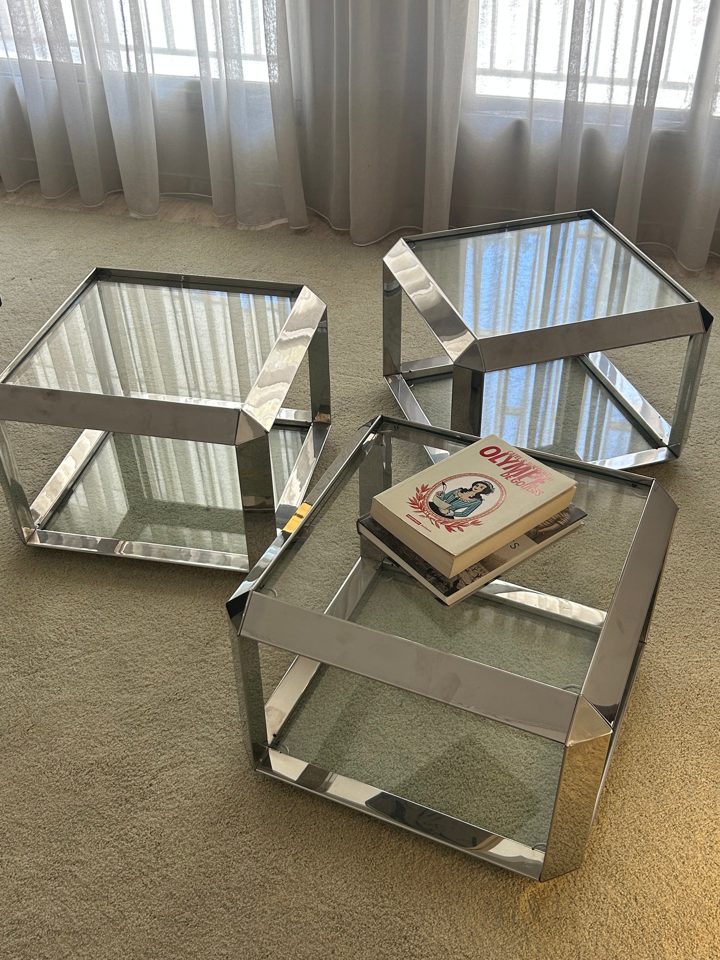 P800 side tables by Alberto Rosselli for Saporiti (set of 3)