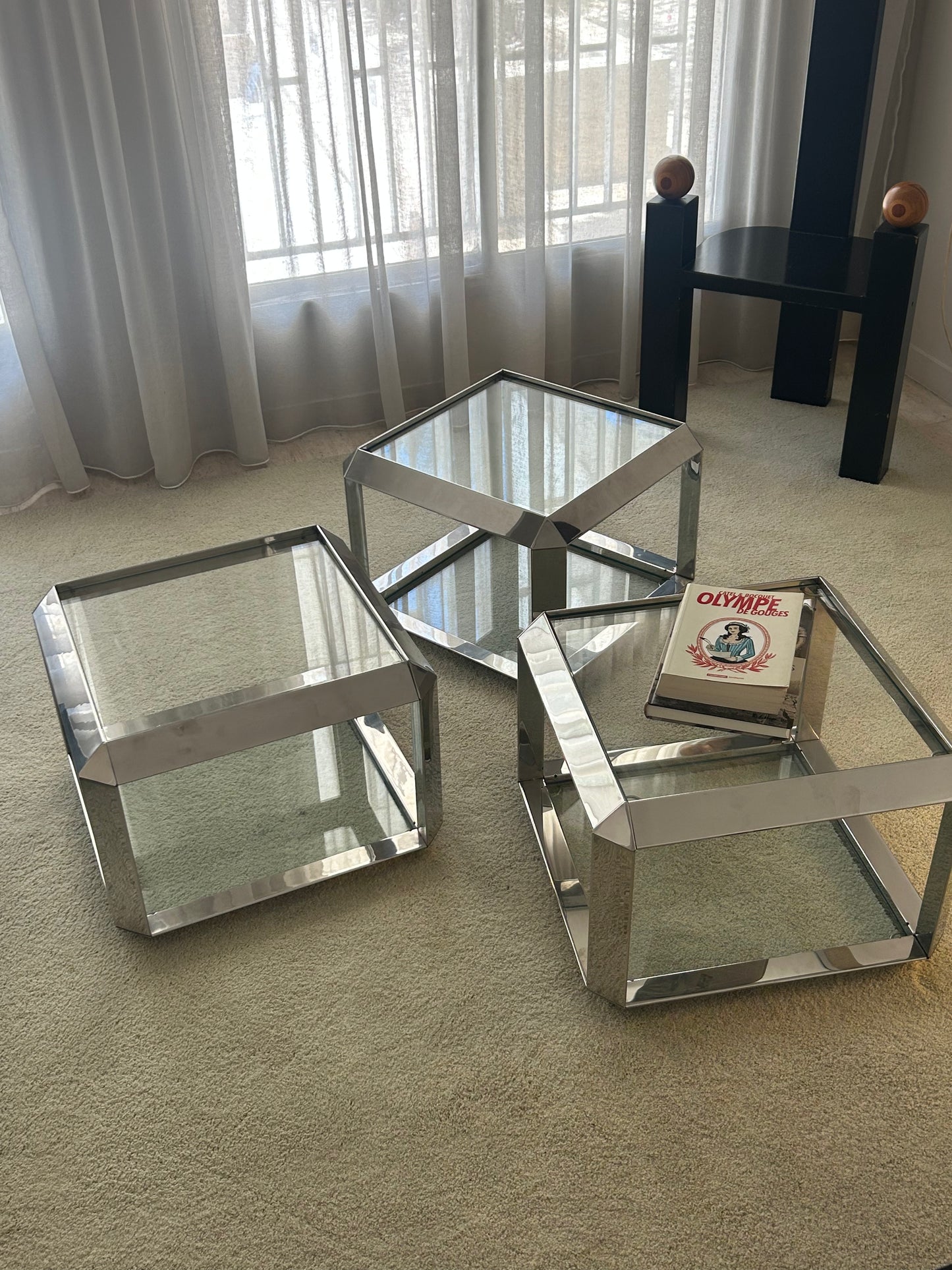 P800 side tables by Alberto Rosselli for Saporiti (set of 3)