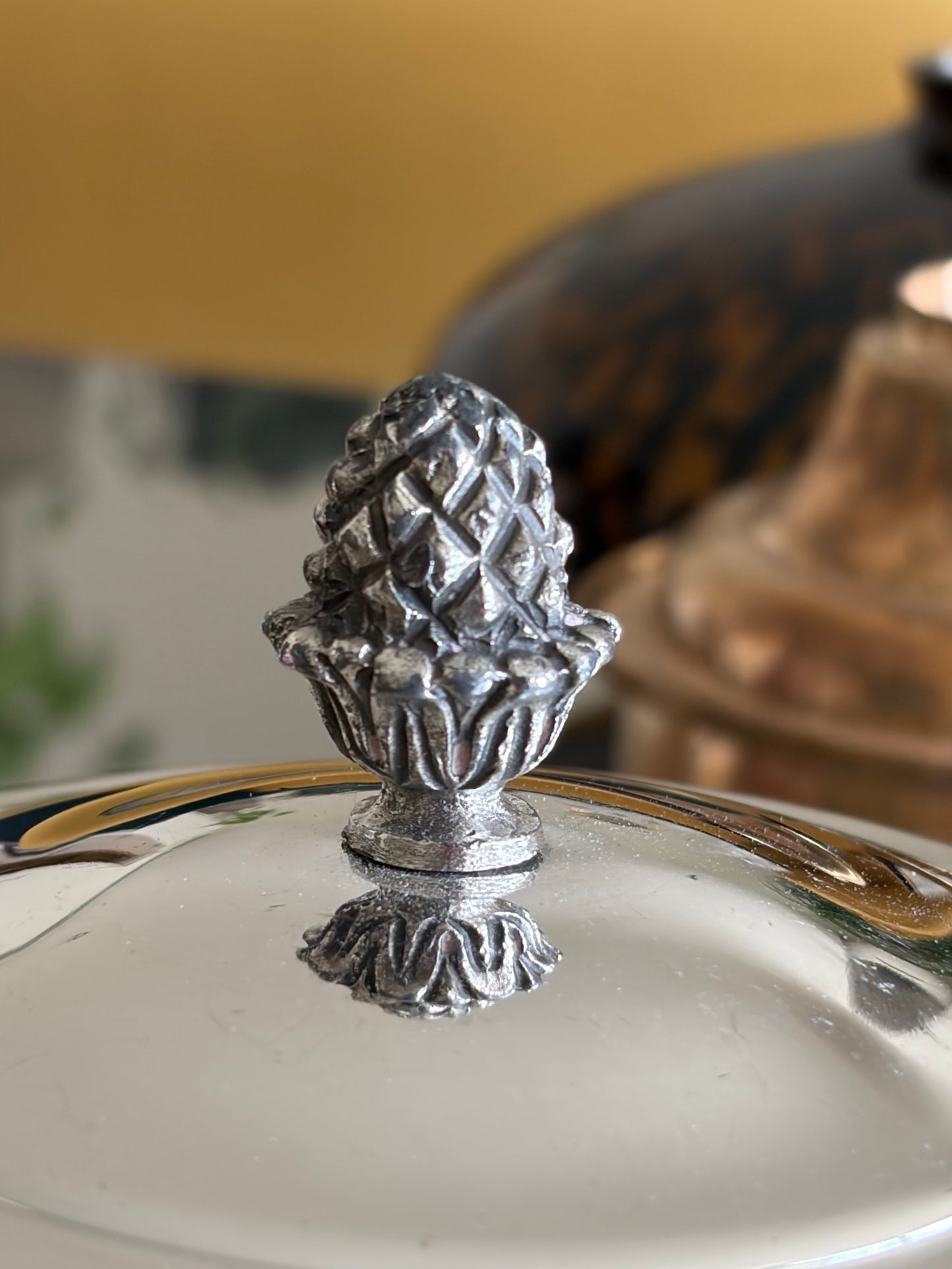 Vintage silver plated cookie jar