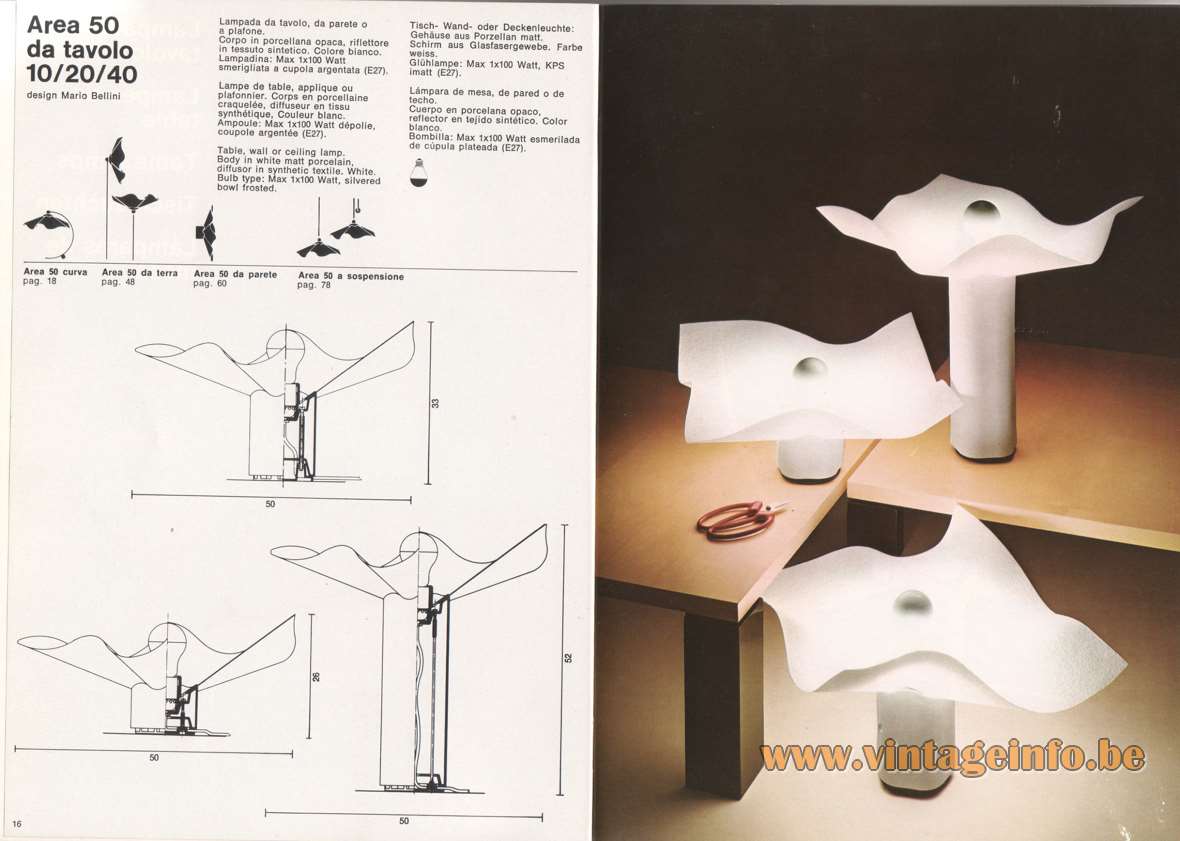 Area table lamp by Mario Bellini for Artemide (set of 2), 1974