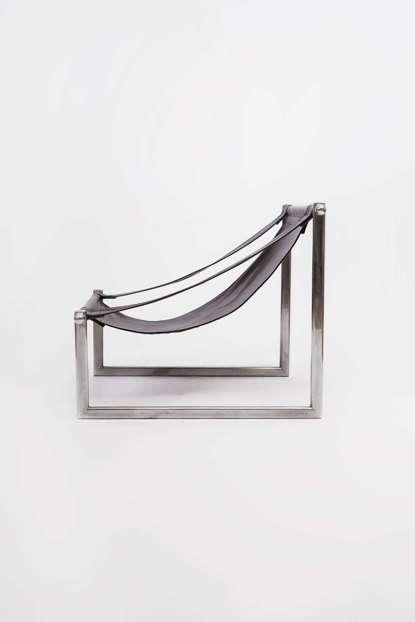 Brown leather armchair, 1960s