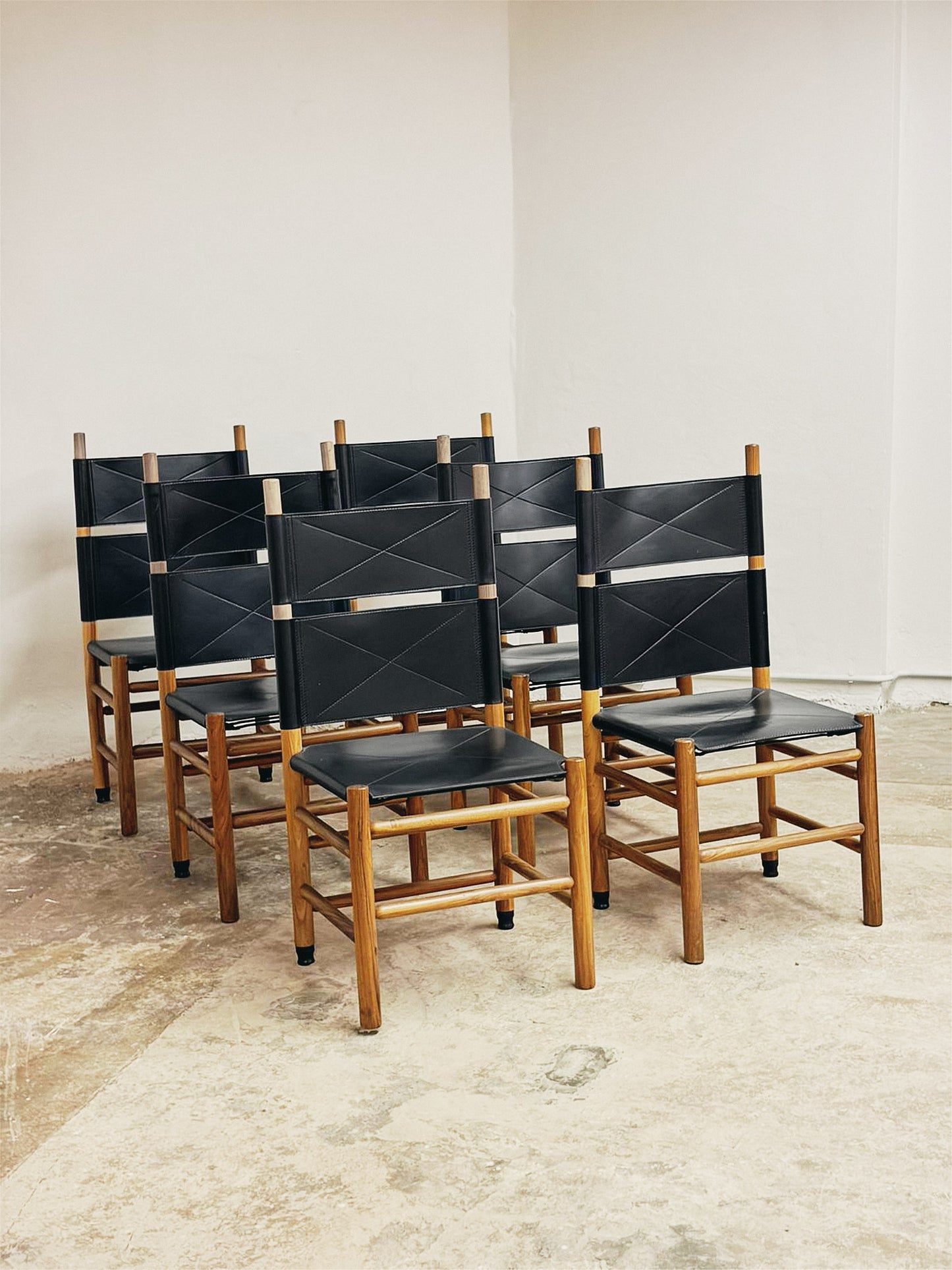 Kentucky chairs by Carlo Scarpa for Bernini (set of 6)