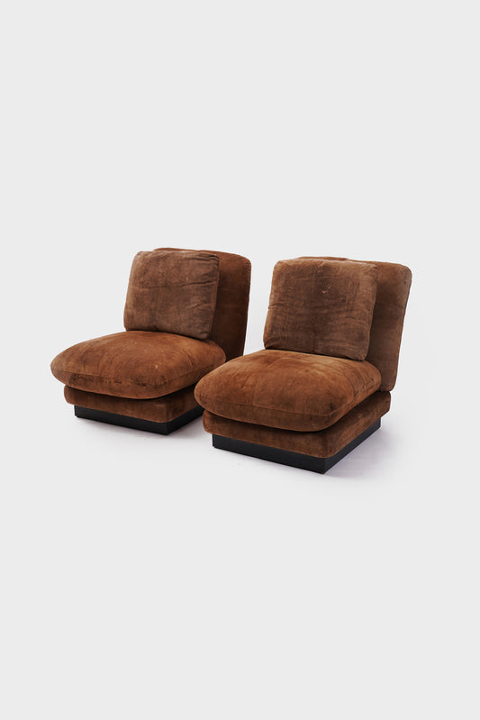 Willy Rizzo armchairs, 1970s (set of 2)