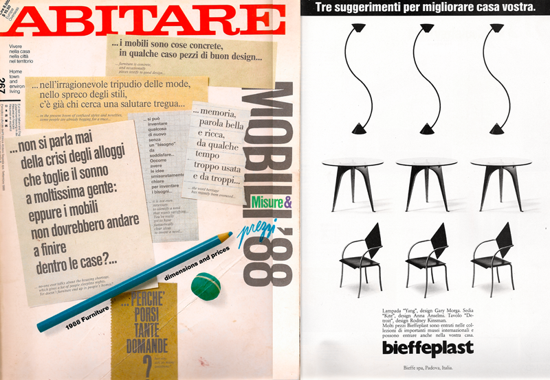 Yang floor lamp by Gary Morga for Bieffeplast, 1986
