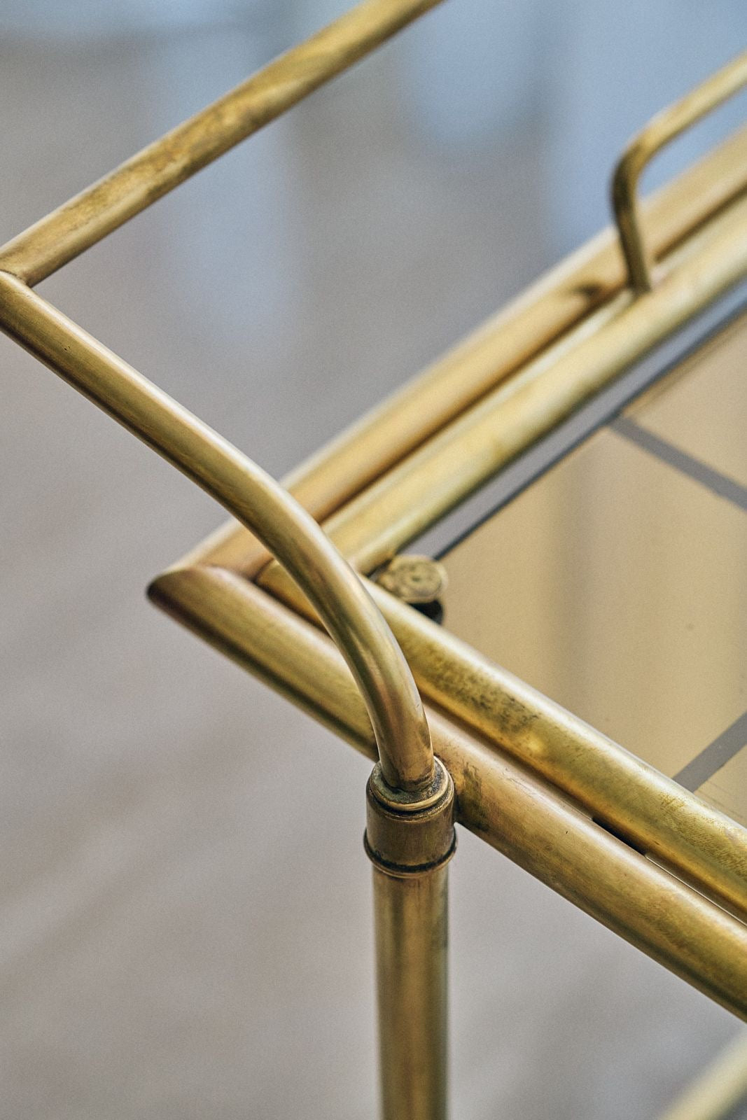 Brass bar cart