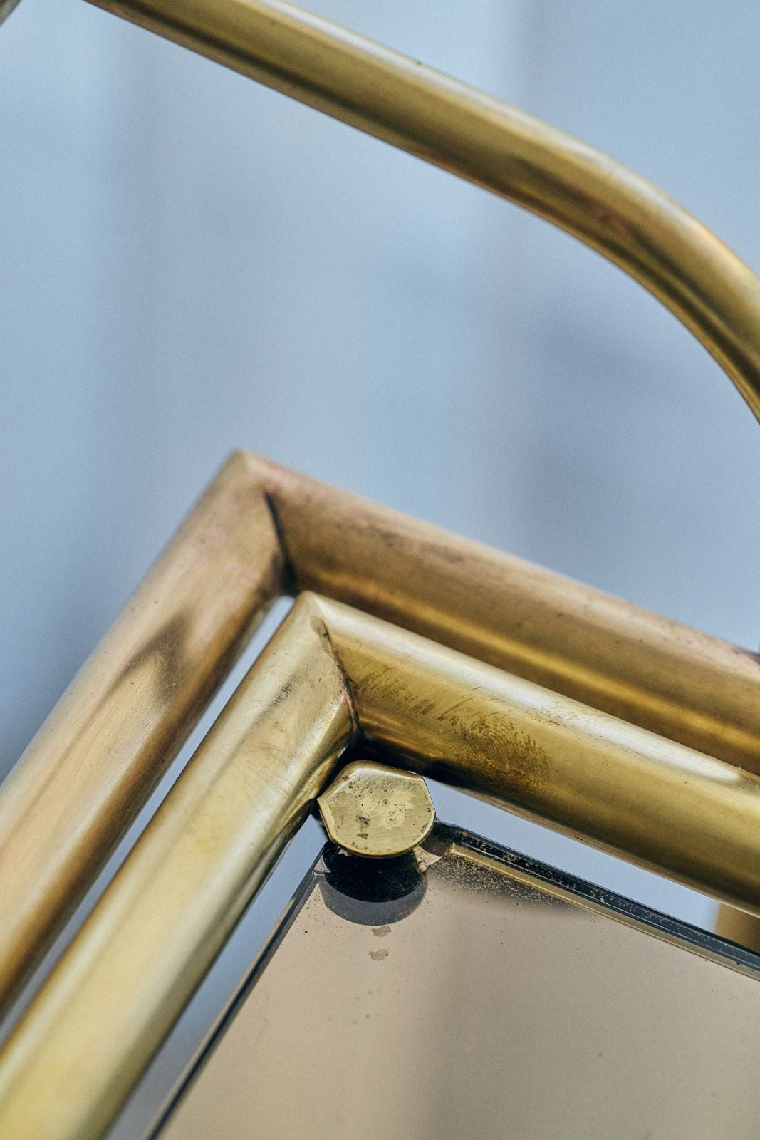 Brass bar cart